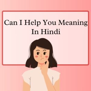 Can I Help You Meaning In Hindi