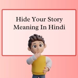 Hide Your Story Meaning in Hindi