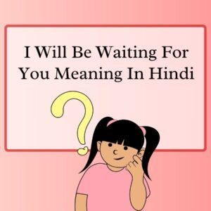 I Will Be Waiting For You Meaning In Hindi