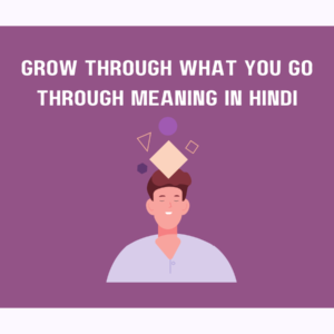 "Grow Through What You Go Through" Meaning in Hindi