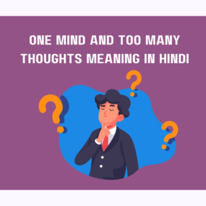 "One Mind and Too Many Thoughts" Meaning in Hindi